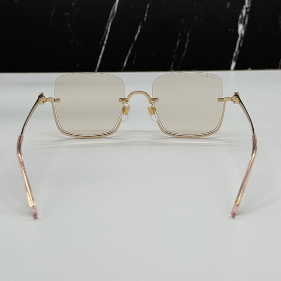 NEW GG1279S 004 GUCCI GOLD YELLOW SQUARE WOMEN GUCCI SUNGLASSES